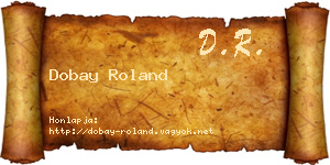 Dobay Roland névjegykártya