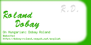 roland dobay business card